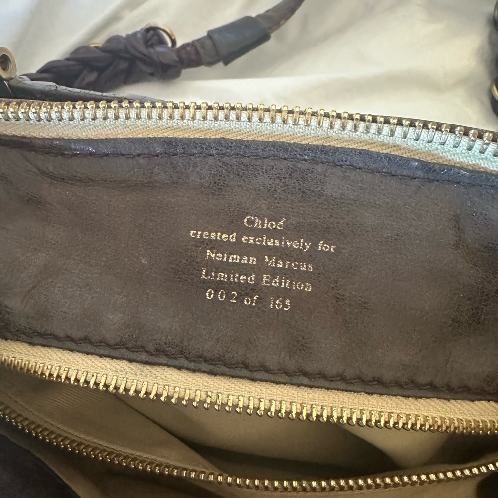 Chloe Textured Brown Shoulder Bag - Picture 2 of 10